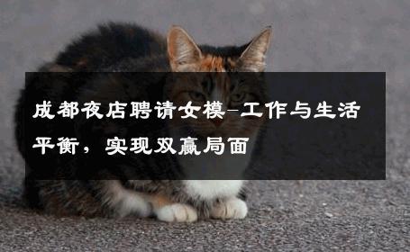 成都夜店聘请女模-工作与生活平衡，实现双赢局面 