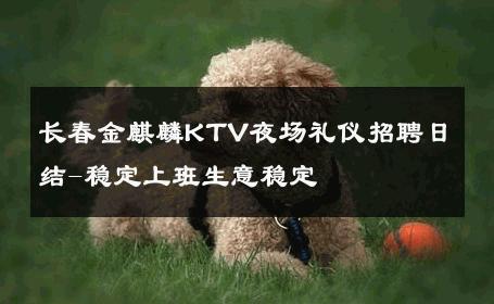 长春金麒麟KTV夜场礼仪招聘日结-稳定上班生意稳定 