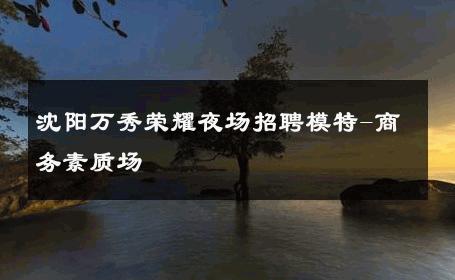 沈阳万秀荣耀夜场招聘模特-商务素质场 