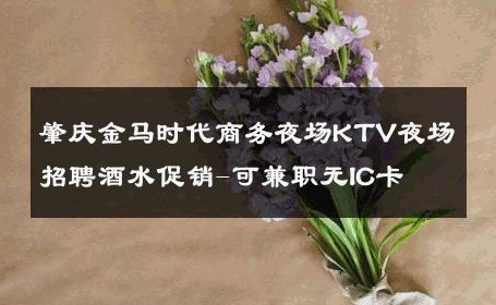肇庆金马时代商务夜场KTV夜场招聘酒水促销-可兼职无IC卡 