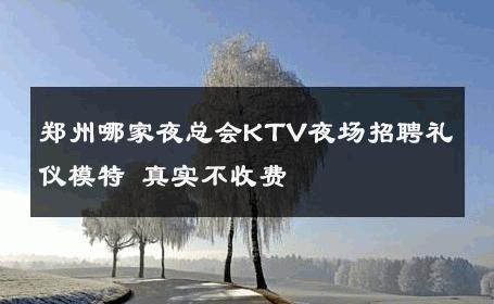 郑州哪家夜总会KTV夜场招聘礼仪模特 真实不收费 