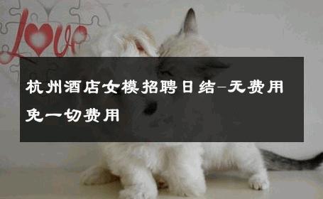 杭州酒店女模招聘日结-无费用免一切费用 