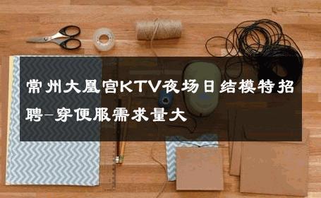 常州大凰宫KTV夜场日结模特招聘-穿便服需求量大 