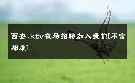 西安.ktv夜场招聘加入我们[不富都难] 