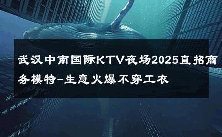 武汉中南国际KTV夜场2025直招商务模特-生意火爆不穿工衣 