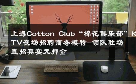 上海Cotton Club“棉花俱乐部”KTV夜场招聘商务模特-领队驻场直招真实无押金 
