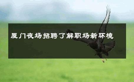 厦门夜场招聘了解职场新环境 