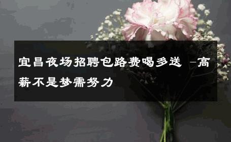 宜昌夜场招聘包路费喝多送 -高薪不是梦需努力 