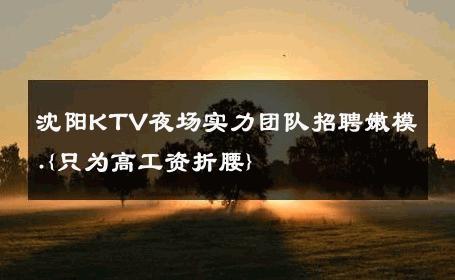 沈阳KTV夜场实力团队招聘嫩模.{只为高工资折腰} 