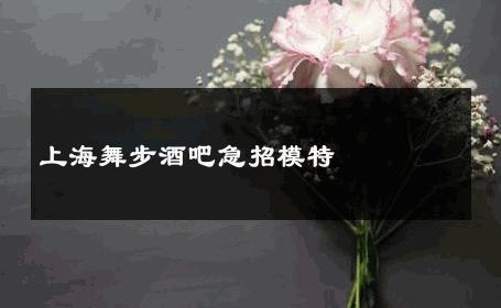 上海舞步酒吧急招模特 