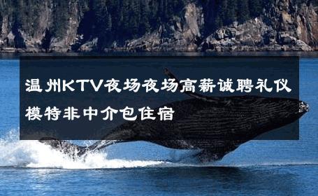温州KTV夜场夜场高薪诚聘礼仪模特非中介包住宿 