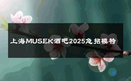 上海MUSEK酒吧2025急招模特 