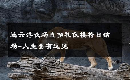 连云港夜场直招礼仪模特日结场-人生要有远见 