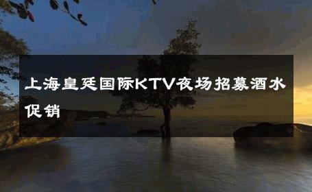 上海皇廷国际KTV夜场招募酒水促销 