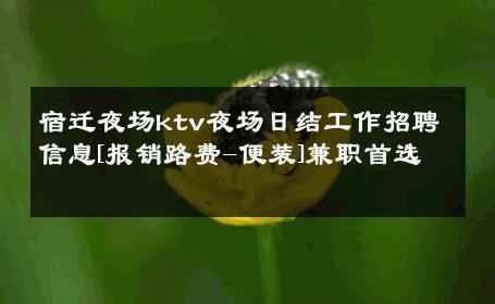 宿迁夜场ktv夜场日结工作招聘信息[报销路费-便装]兼职首选 