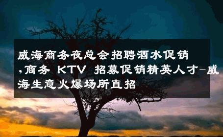 威海商务夜总会招聘酒水促销,商务 KTV 招募促销精英人才-威海生意火爆场所直招