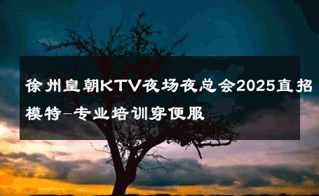 徐州皇朝KTV夜场夜总会2025直招模特-专业培训穿便服 
