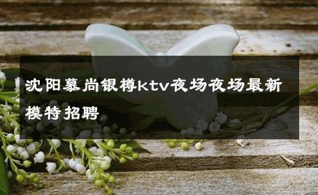 沈阳慕尚银樽ktv夜场夜场最新模特招聘 