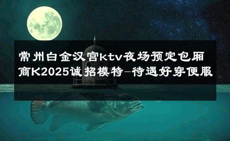 常州白金汉宫ktv夜场预定包厢商K2025诚招模特-待遇好穿便服 