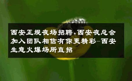 西安正规夜场招聘,西安夜总会加入团队相信有你更精彩-西安生意火爆场所直招