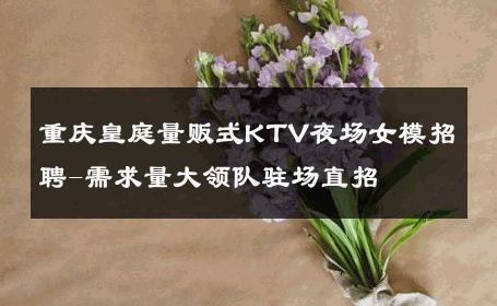重庆皇庭量贩式KTV夜场女模招聘-需求量大领队驻场直招 