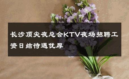 长沙顶尖夜总会KTV夜场招聘工资日结待遇优厚 