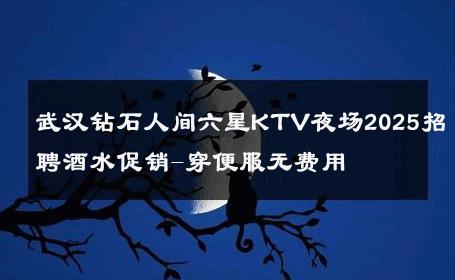 武汉钻石人间六星KTV夜场2025招聘酒水促销-穿便服无费用 