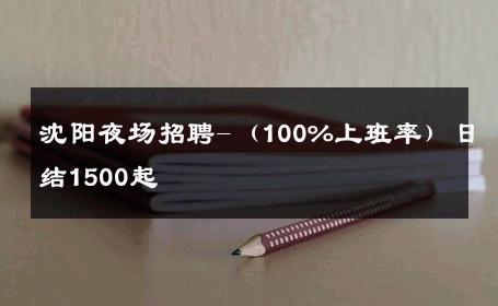 沈阳夜场招聘-（100%上班率）日结1500起 
