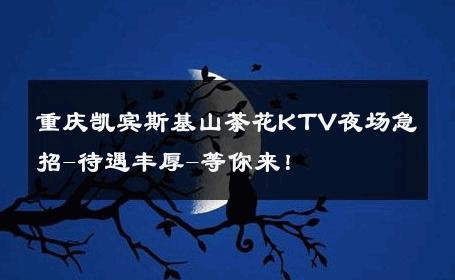 重庆凯宾斯基山茶花KTV夜场急招-待遇丰厚-等你来！ 