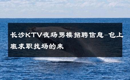 长沙KTV夜场男模招聘信息-包上班求职找场的来 