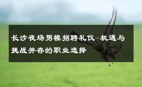 长沙夜场男模招聘礼仪-机遇与挑战并存的职业选择 