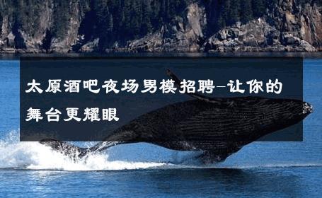 太原酒吧夜场男模招聘-让你的舞台更耀眼 