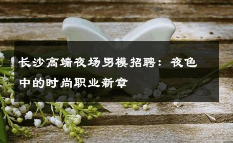 长沙高端夜场男模招聘：夜色中的时尚职业新章 