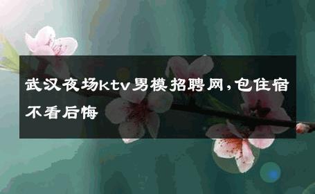 武汉夜场ktv男模招聘网,包住宿不看后悔 