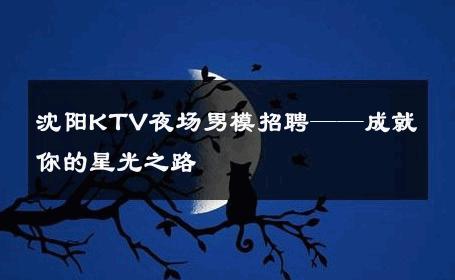 沈阳KTV夜场男模招聘——成就你的星光之路 