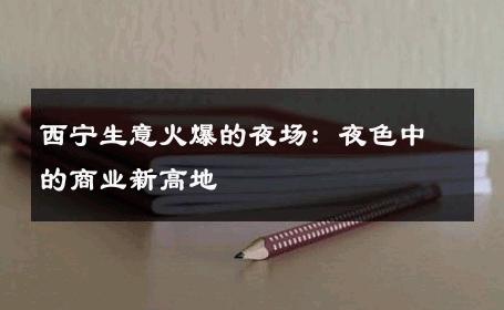 西宁生意火爆的夜场：夜色中的商业新高地 
