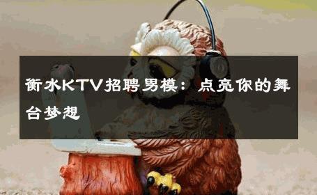 衡水KTV招聘男模：点亮你的舞台梦想 