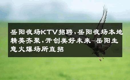 岳阳夜场KTV招聘,岳阳夜场本地精英齐聚,开创美好未来-岳阳生意火爆场所直招