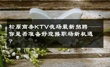 松原商务KTV夜场最新招聘——你是否准备好迎接职场新机遇？ 