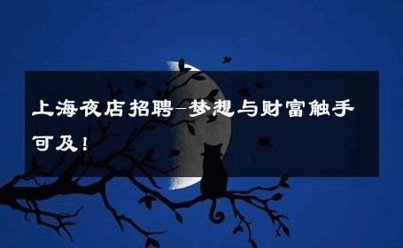 上海夜店招聘-梦想与财富触手可及！ 
