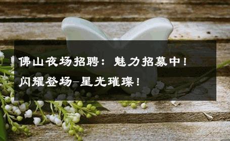 佛山夜场招聘：魅力招募中！闪耀登场-星光璀璨！ 