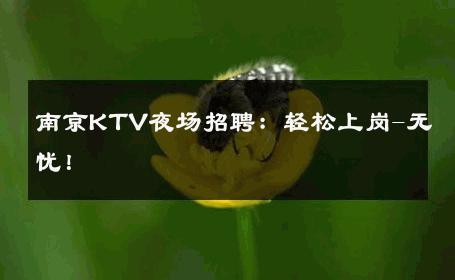 南京KTV夜场招聘：轻松上岗-无忧！ 