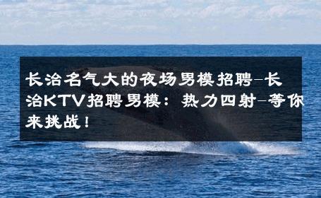 长治名气大的夜场男模招聘-长治KTV招聘男模：热力四射-等你来挑战！ 