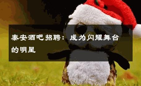 泰安酒吧招聘：成为闪耀舞台的明星 