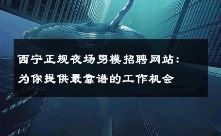 西宁正规夜场男模招聘网站：为你提供最靠谱的工作机会 
