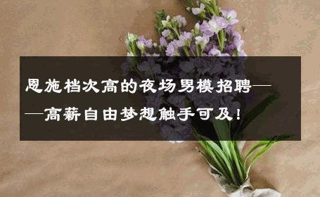 恩施档次高的夜场男模招聘——高薪自由梦想触手可及！ 
