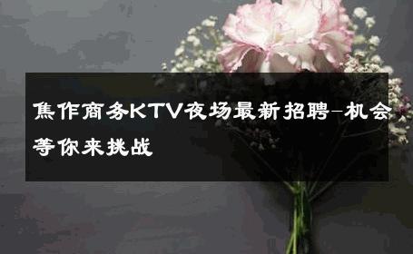 焦作商务KTV夜场最新招聘-机会等你来挑战 