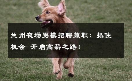 兰州夜场男模招聘兼职：抓住机会-开启高薪之路！ 