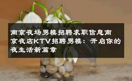 南京夜场男模招聘求职信息南京夜店KTV招聘男模：开启你的夜生活新篇章 