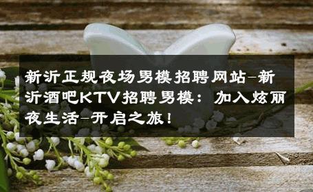 新沂正规夜场男模招聘网站-新沂酒吧KTV招聘男模：加入炫丽夜生活-开启之旅！ 